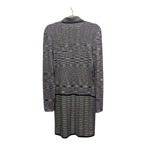 Vintage Arden B Cowl Neck Long Sleeve Abstract Striped Sweater Dress, XL - Picture 4 of 6